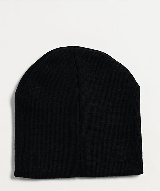 Ninth Hall Guardian Rhinestone Black Skully Beanie