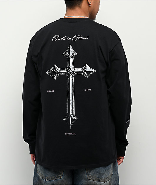 Ninth Hall Heaven Can Wait Black Long Sleeve T-Shirt