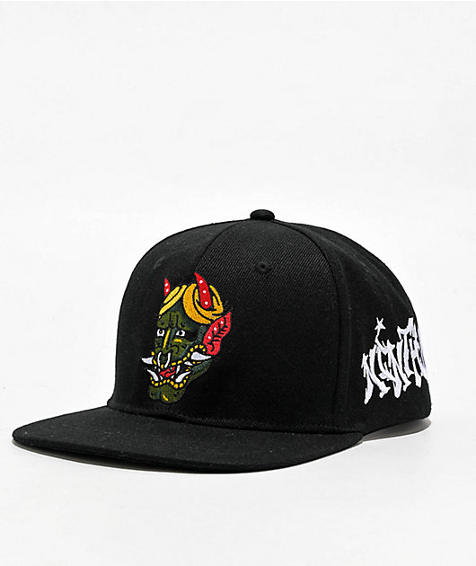Ninth Hall High Profile Dragon Black Snapback Hat | Zumiez