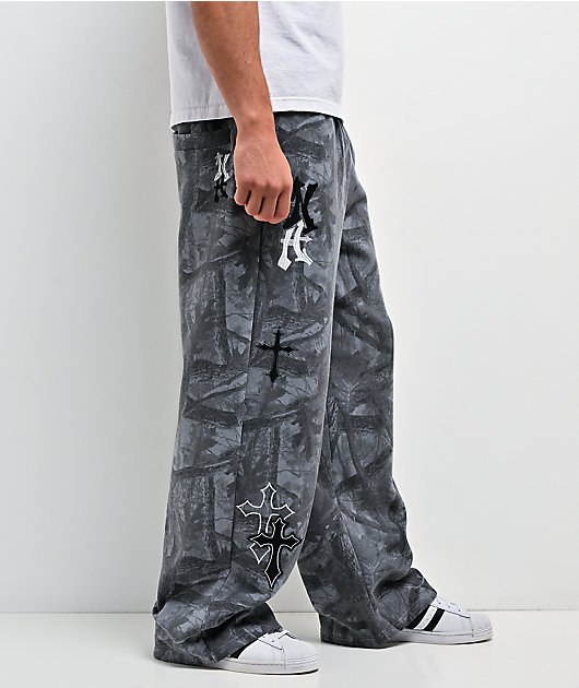 Ninth Hall Holy Woods Grey Camo Baggy Sweatpants