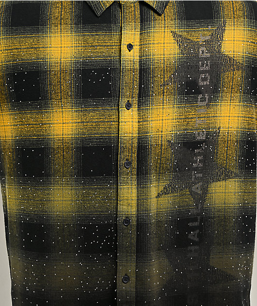 Ninth Hall Icon Black & Yellow Boxy Flannel Shirt