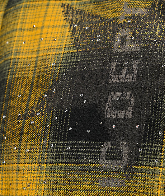 Ninth Hall Icon Black & Yellow Boxy Flannel Shirt
