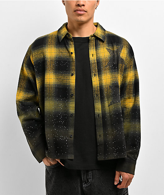 Ninth Hall Icon Black & Yellow Boxy Flannel Shirt