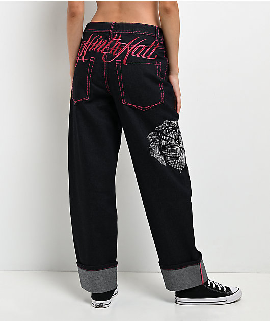 Ninth Hall Idle Cuffed Blue Wash Straight Leg Jeans | Zumiez