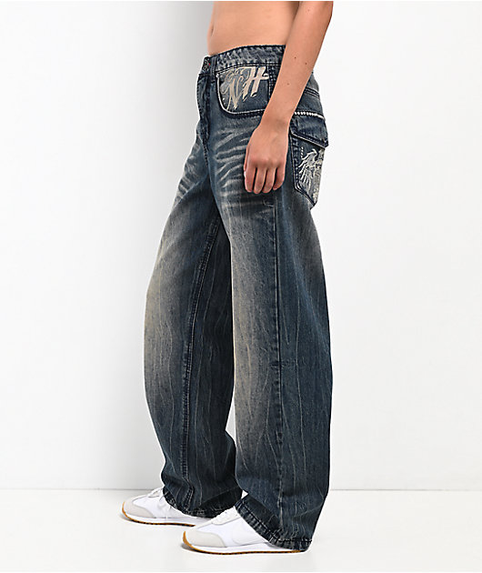 Ninth Hall Idle Dusk Blue Wash Straight Leg Jeans