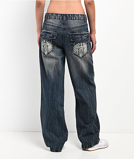 Ninth Hall Idle Dusk Blue Wash Straight Leg Jeans