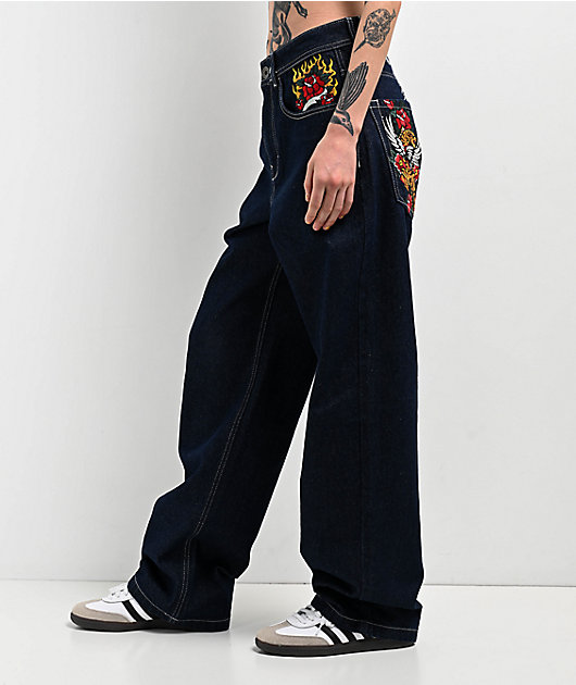 Ninth Hall Idle Rinse Blue Straight Leg Denim Jeans | Zumiez