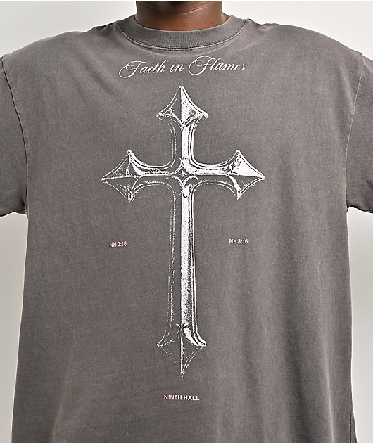 Ninth Hall In Flames Grey T-Shirt