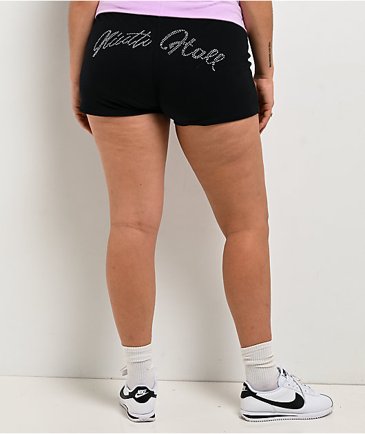 Ninth Hall Jennifer Cross & Wings Black Foldover Shorts