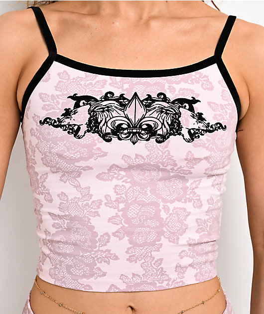 Ninth Hall Kerri Pink-A-Boo Crop Tank Top