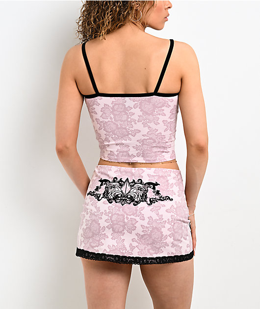 Ninth Hall Kerri Pink-A-Boo Crop Tank Top