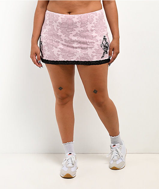 Ninth Hall Khloe Pink-A-Boo Lace Skirt