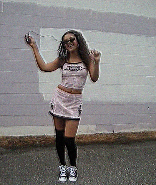 Ninth Hall Khloe Pink-A-Boo Lace Skirt video