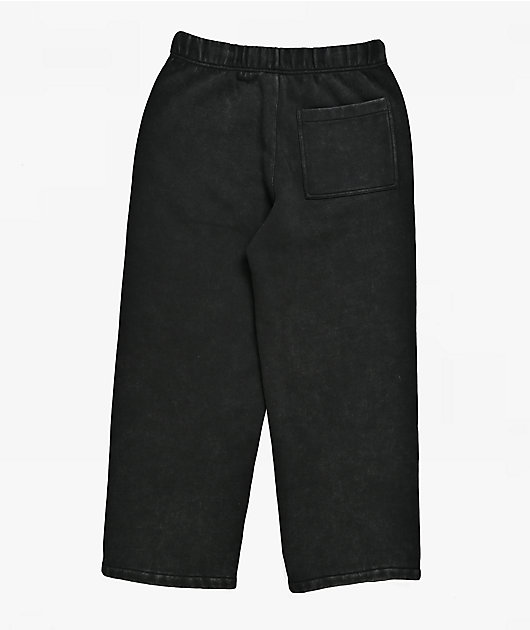 Ninth Hall Kid's Black Wash Oversized Sweatpants
