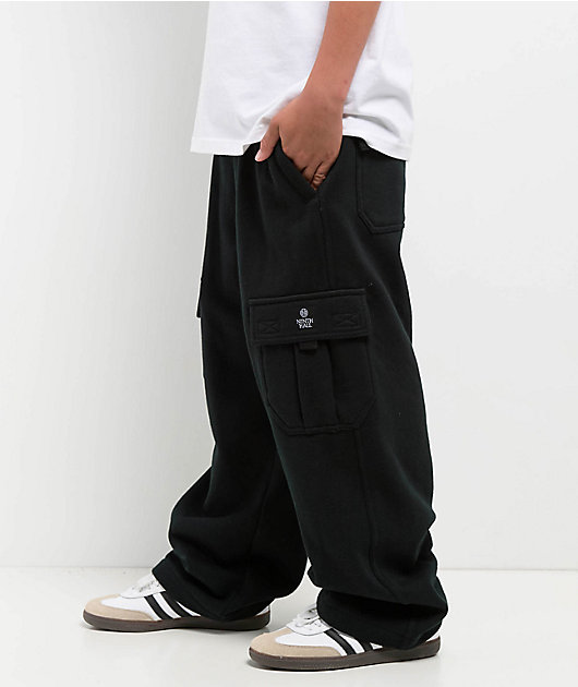 Ninth Hall Kids Stash Black Cargo Sweatpants