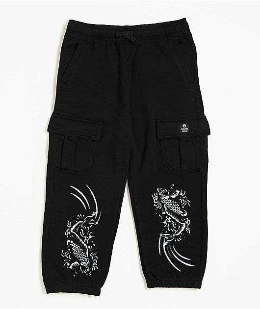 Ninth Hall Kids Stash Black Cargo Sweatpants | Zumiez