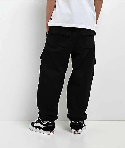 Ninth Hall Kids Stash Black Cargo Sweatpants