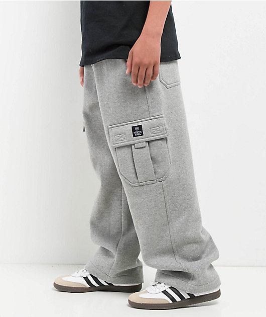 Ninth Hall Kids Stash Heather Grey Cargo Sweatpants