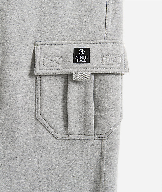 Ninth Hall Kids Stash Heather Grey Cargo Sweatpants