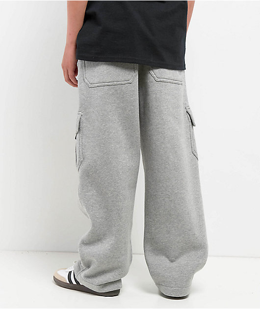 Ninth Hall Kids Stash Heather Grey Cargo Sweatpants