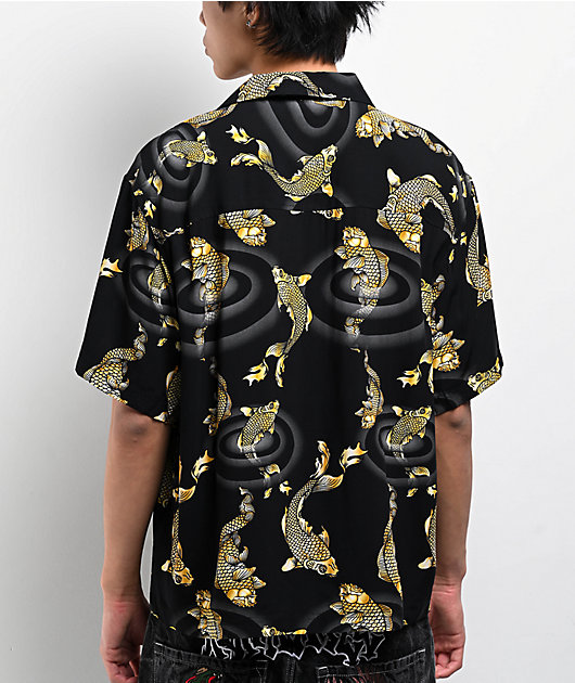 Ninth Hall Koi Black Short Sleeve Button Up Shirt | Zumiez