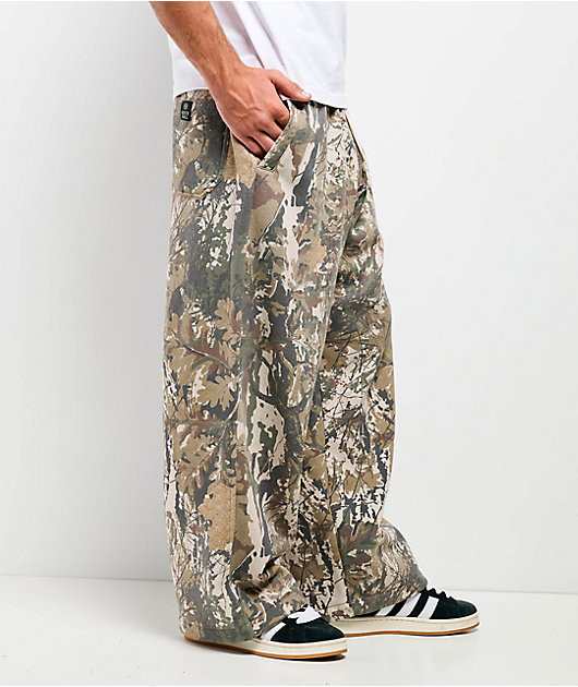 Ninth Hall Leafy Camo Baggy Fleece Sweatpants | Zumiez