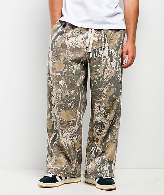 Ninth Hall Leafy Camo Baggy Fleece Sweatpants | Zumiez