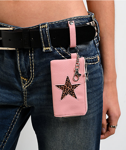 Ninth Hall Leopard Star Pink Mini Wallet