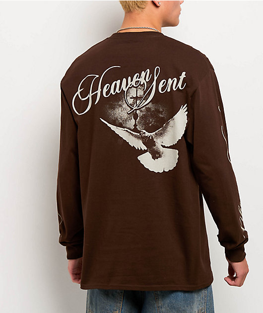 Ninth Hall Like A Saint Brown Long Sleeve T-Shirt