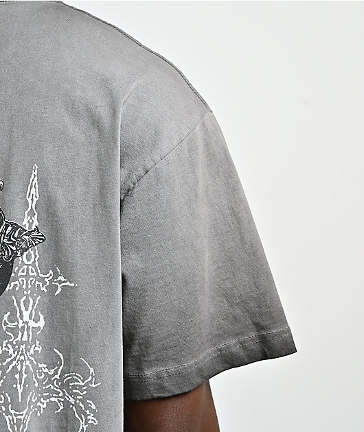 Ninth Hall Little Helper Charcoal Grey Wash T-Shirt