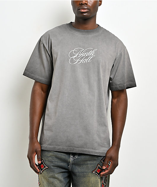 Ninth Hall Little Helper Charcoal Grey Wash T-Shirt