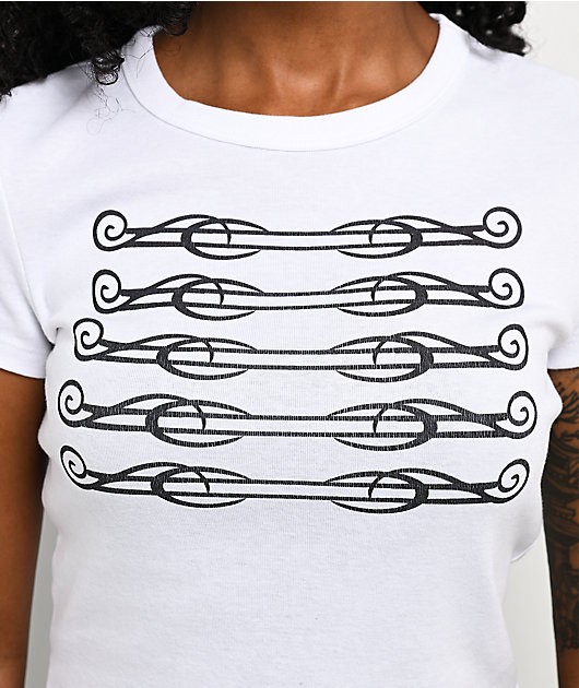 Ninth Hall Marching Band White Crop T-Shirt