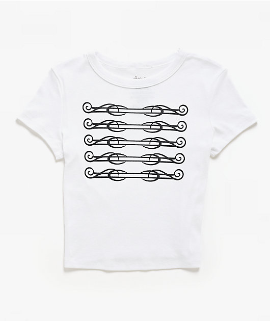 Ninth Hall Marching Band White Crop T-Shirt
