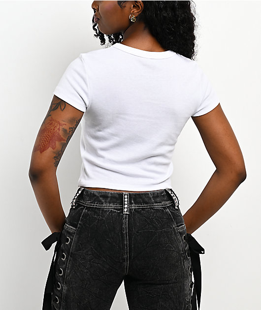 Ninth Hall Marching Band White Crop T-Shirt
