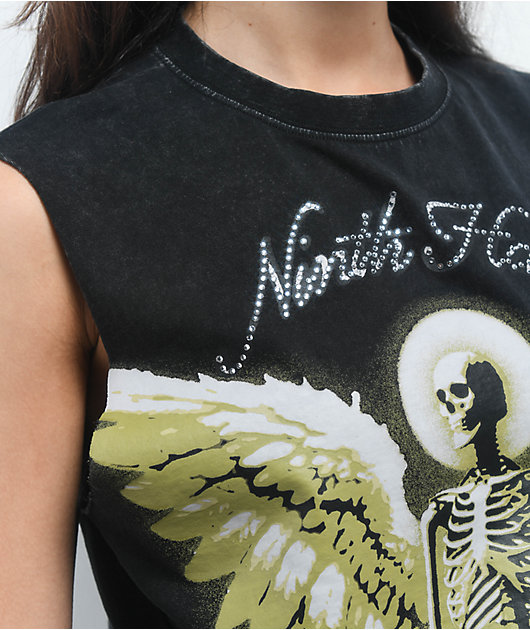 Ninth Hall Mattie Skeleton Black Wash Tank Top | Zumiez