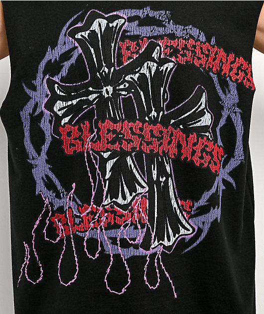 Ninth Hall Maxxxed Out Black Wash Tank Top