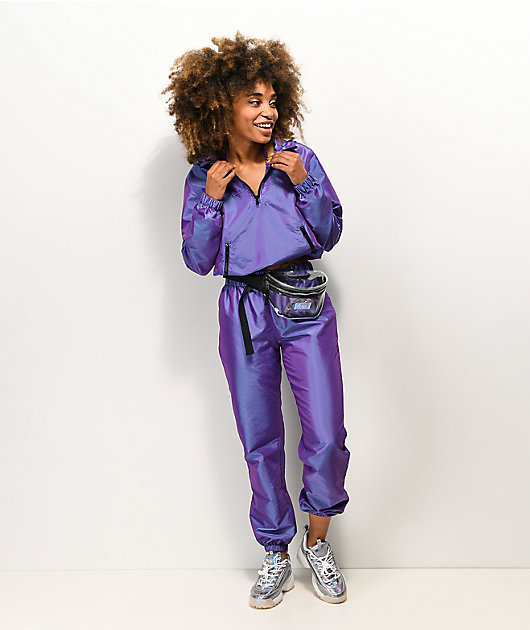 Ninth Hall Mellie Iridescent Purple Track Pants
