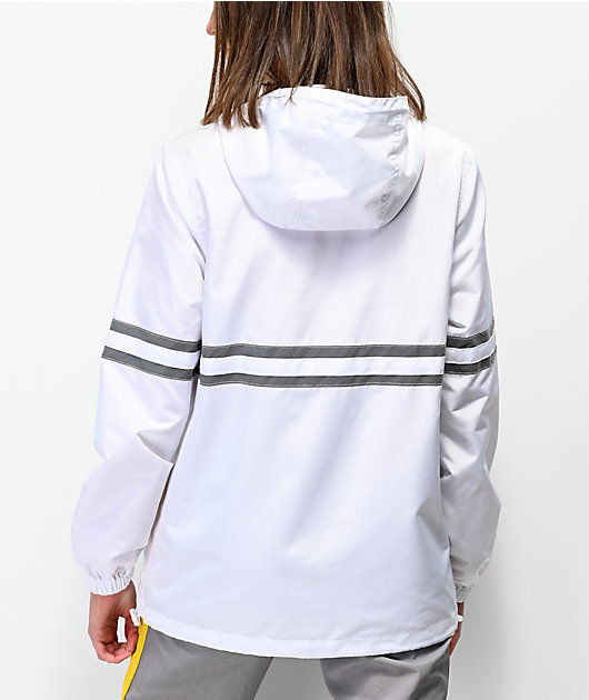 Ninth Hall Milas White & Reflective Striped Anorak Jacket