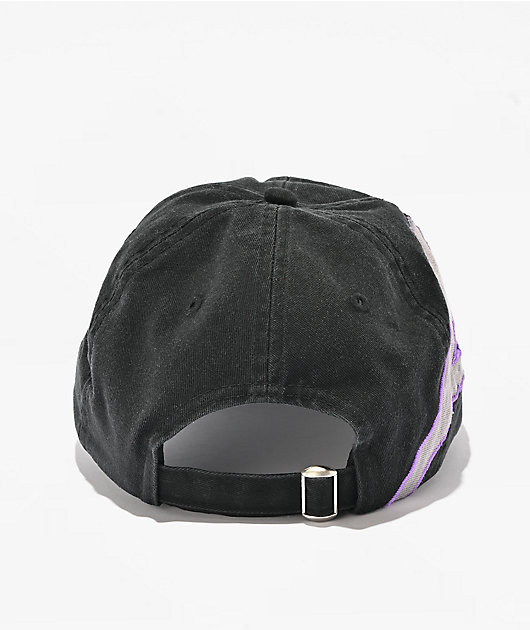 Ninth Hall Miles Distressed Black Strapback Hat