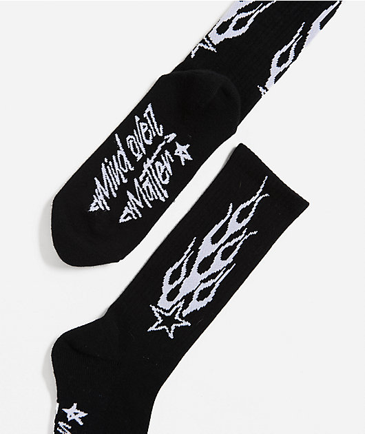 Ninth Hall Mind Over Matter Black Crew Socks