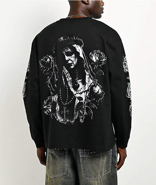Ninth Hall Mother Mary Black Long Sleeve T-Shirt