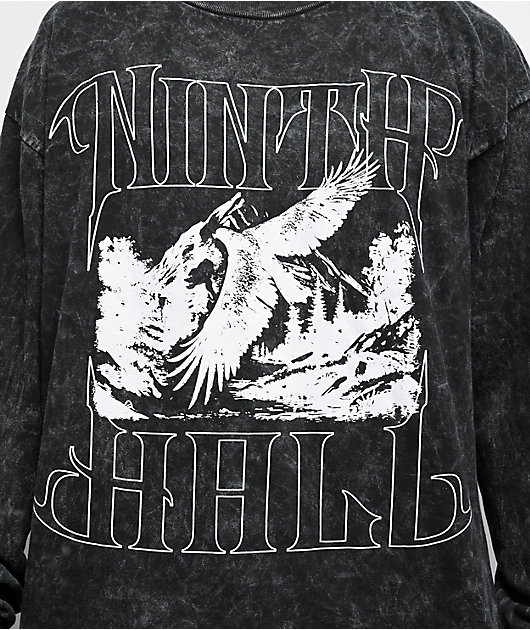 Ninth Hall Natures Edge Black Wash Long Sleeve T-Shirt | Zumiez