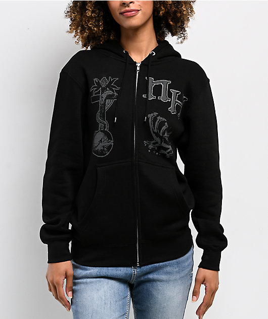 Ninth Hall Night Crawler Black Zip Hoodie | Zumiez