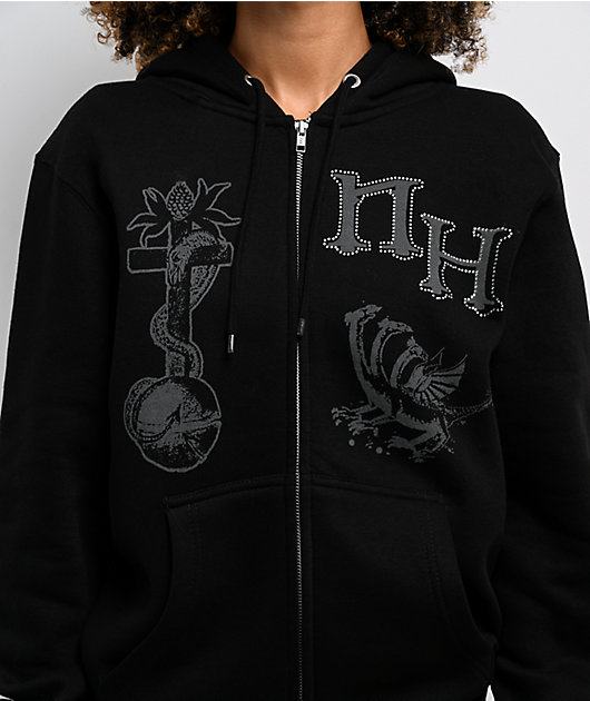 Ninth Hall Night Crawler Black Zip Hoodie | Zumiez