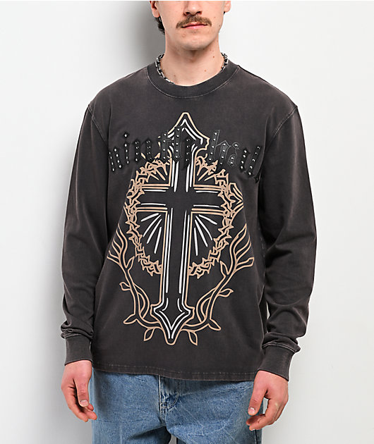 Ninth Hall Nightcrawler Black Wash Long Sleeve T-Shirt