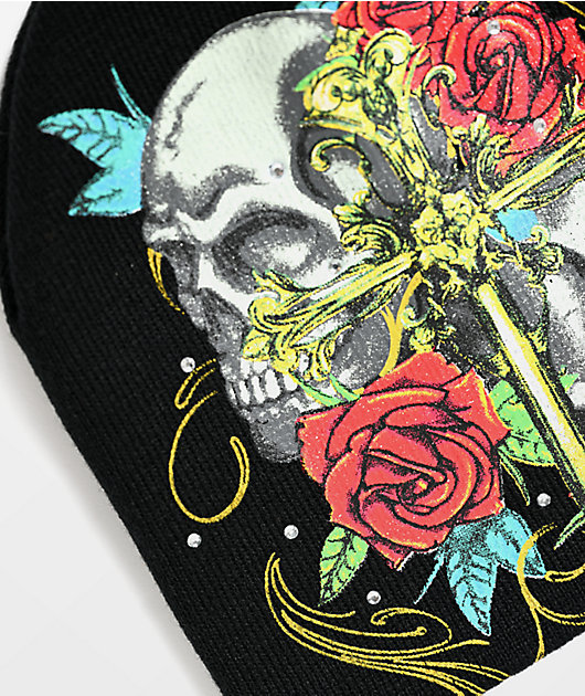 Ninth Hall Nightshade Black Skully Beanie