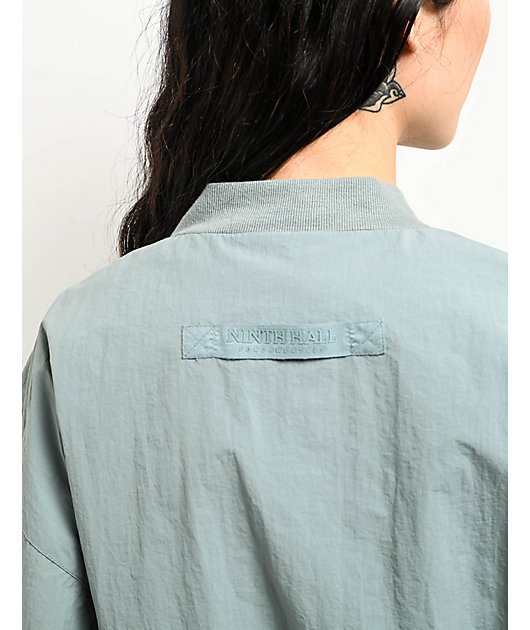 Ninth Hall Nyla Lead Nylon Bomber Jacket