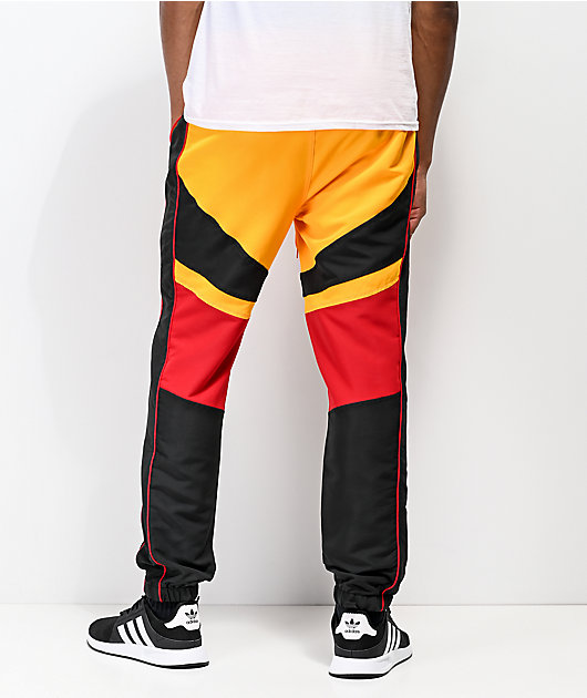 Red and yellow track pants Clearance