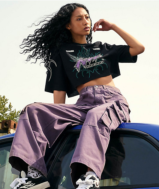 Ninth Hall Olivia Black Boxy Crop T-Shirt | Zumiez