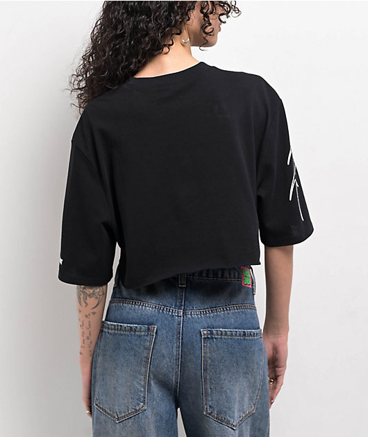 Ninth Hall Olivia Black Boxy Crop T-Shirt | Zumiez
